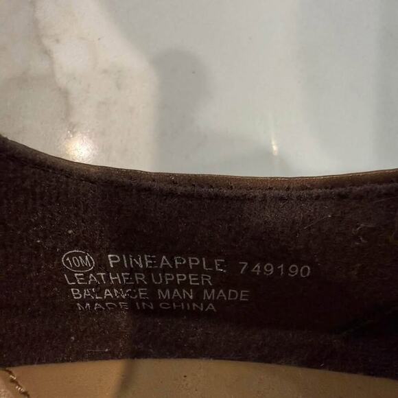 Michel M Pineapple Leather Slip On Wedge Clogs Women's 10M Brown Comfort Casual - Picture 10 of 10